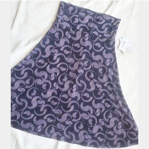 🔴3/$20 NWT LuLaRoe Azure Geometric Pattern Purple Stretch Multiform Dress Skirt